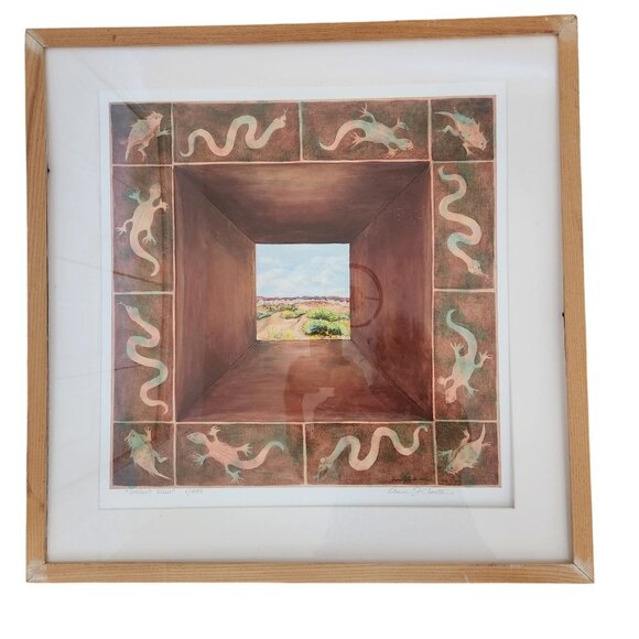 "Distant View" Southwest Picture geckos, lizards, Snakes and landscape, by Donna - Picture 1 of 4